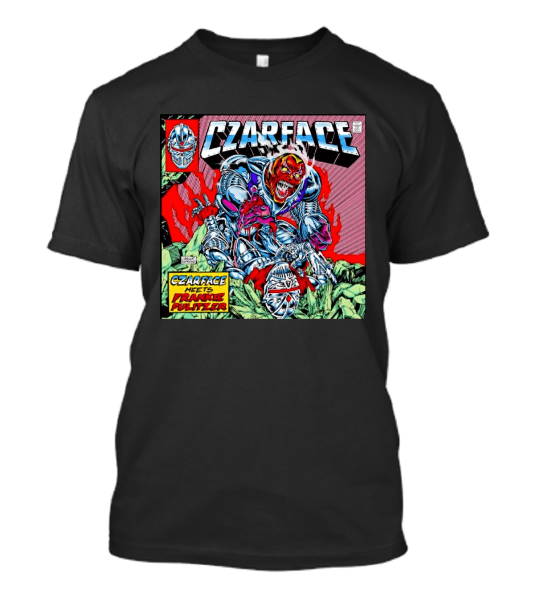 Czarface Meets Frankie Pulitzer Comic Book Cover Art Villain Battle Scene T-Shirt