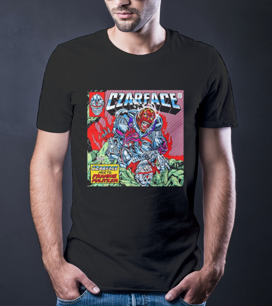 Czarface Meets Frankie Pulitzer Comic Book Cover Art Villain Battle Scene T-Shirt