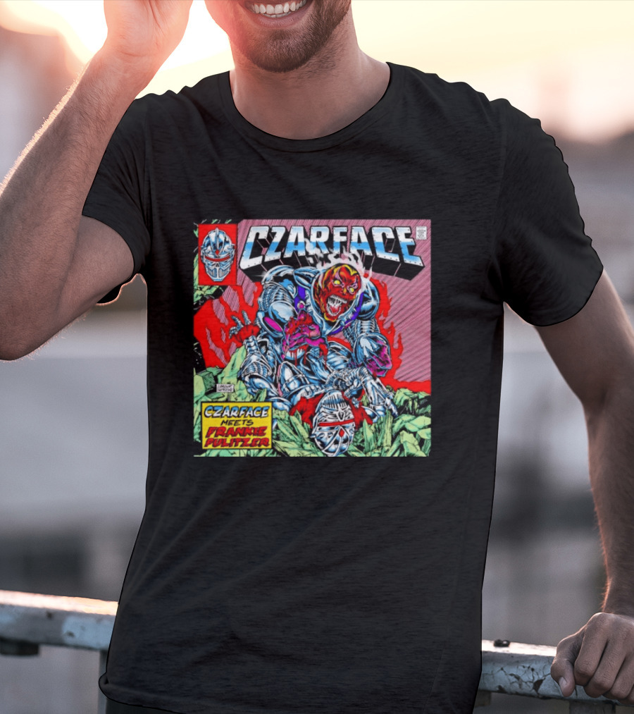 Czarface Meets Frankie Pulitzer Comic Book Cover Art Villain Battle Scene T-Shirt