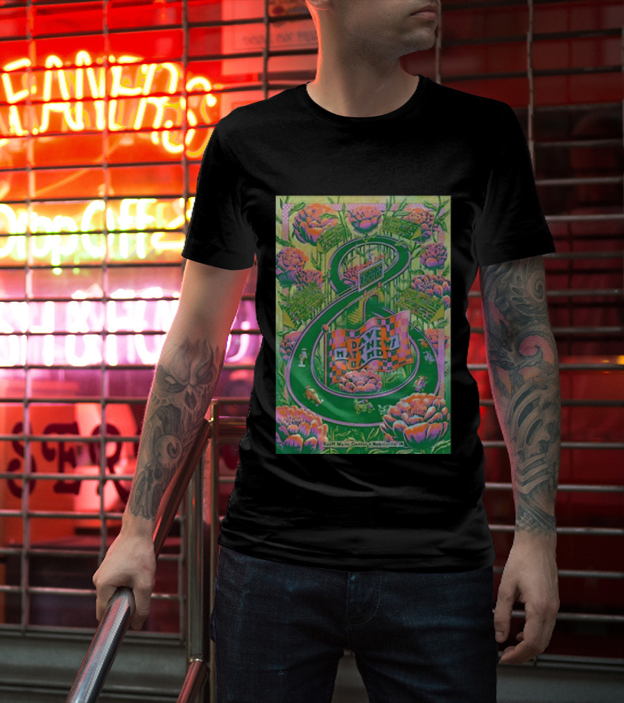 Dave Matthews Band Jun 26th 2026 Ruoff Music Center Noblesville IN Vibrant With Floral And Racing T-Shirt