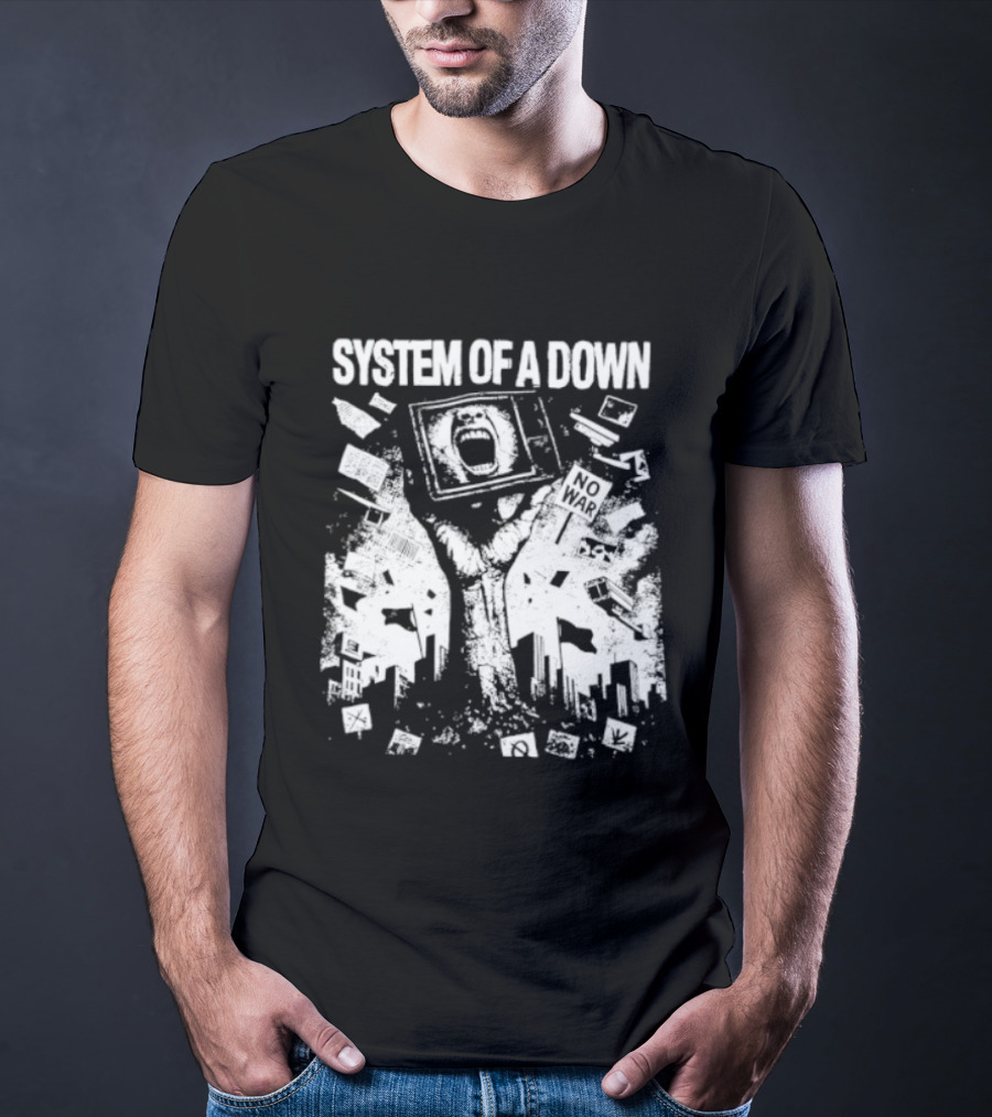 System Of A Down War Protest Television T-Shirt