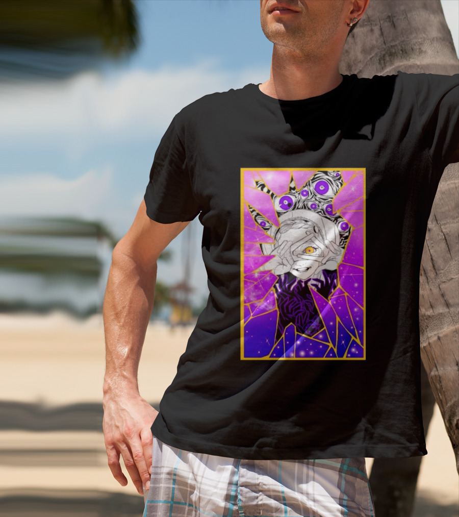 Makima Chainsaw Man Stained Glass Cosmic Galaxy Eyes T-Shirt