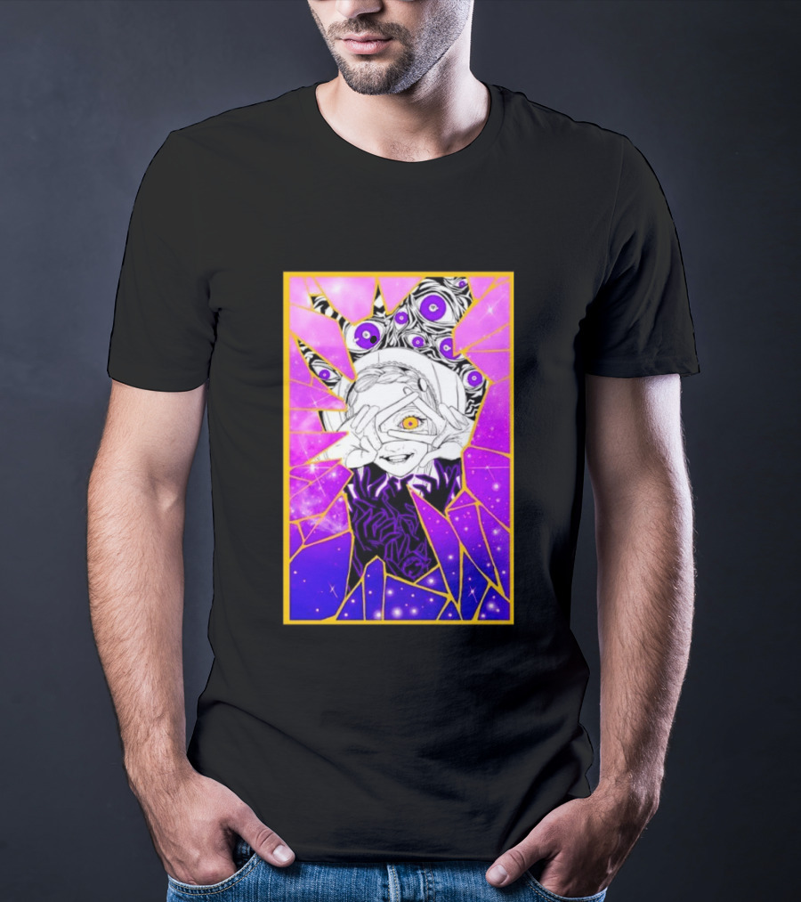 Makima Chainsaw Man Stained Glass Cosmic Galaxy Eyes T-Shirt