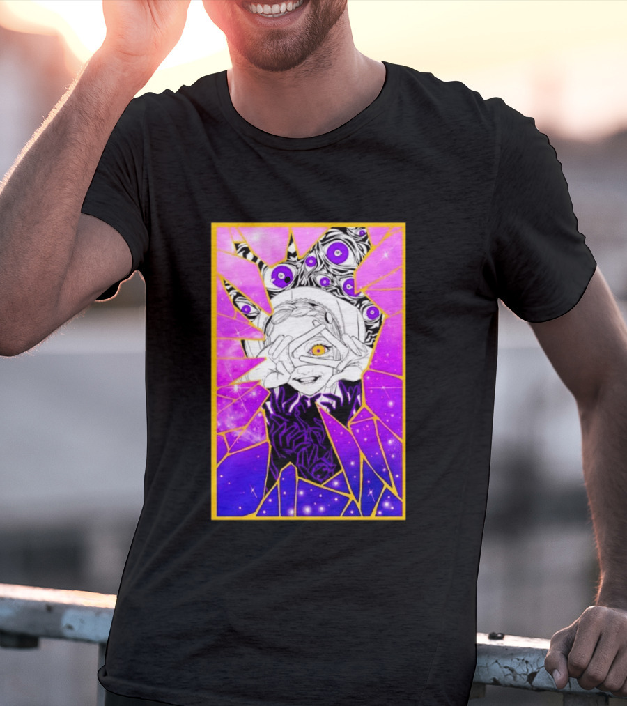 Makima Chainsaw Man Stained Glass Cosmic Galaxy Eyes T-Shirt