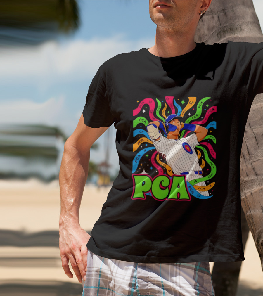 PCA Baseball Player Vibe Retro Style With Cosmic T-Shirt
