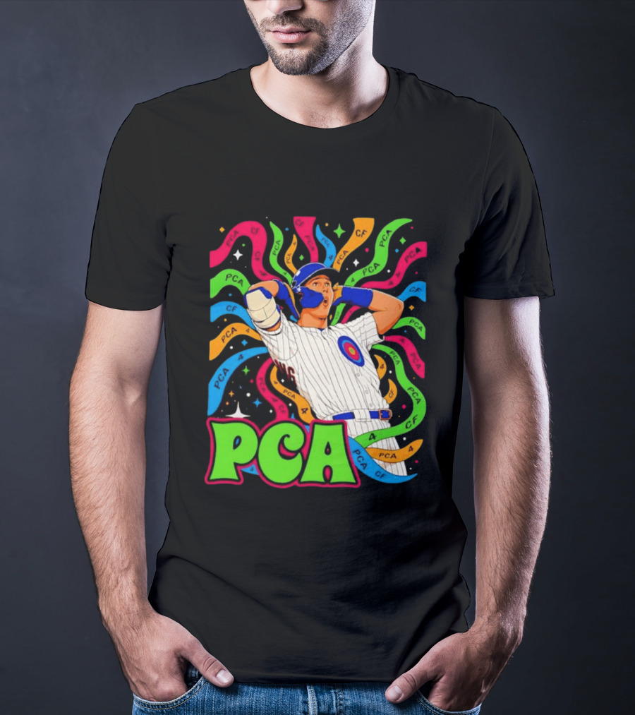 PCA Baseball Player Vibe Retro Style With Cosmic T-Shirt