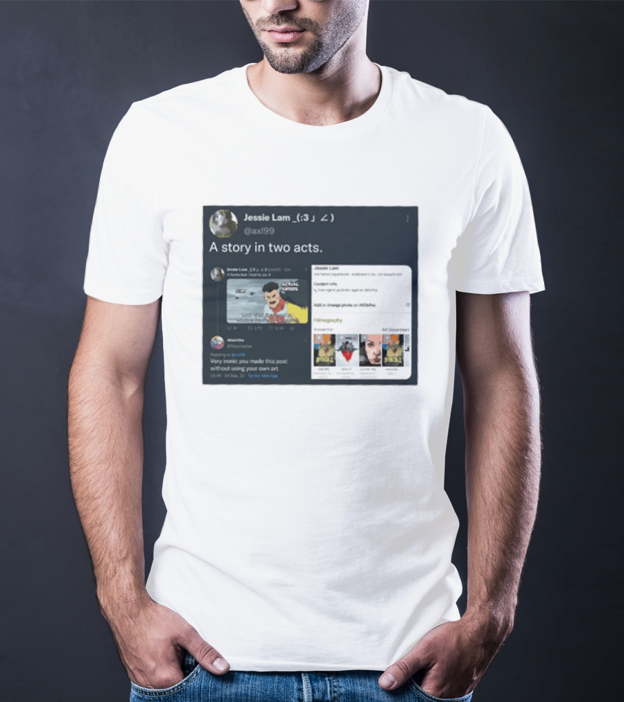 Jessie Lam A Story In Two Acts Tweet Comic Art Reference T-Shirt