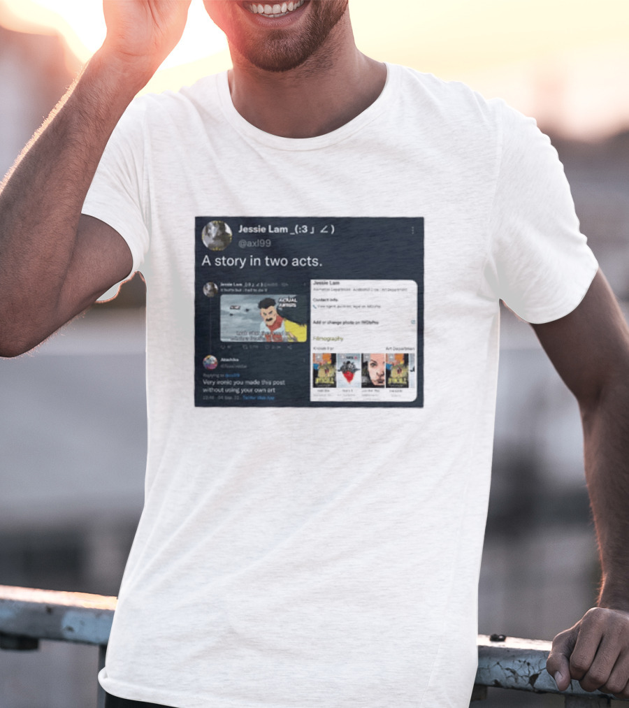 Jessie Lam A Story In Two Acts Tweet Comic Art Reference T-Shirt