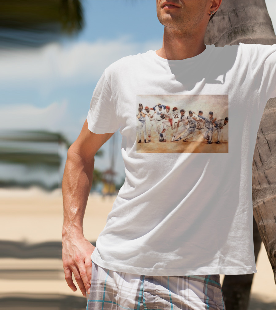 Carlton 32 Philadelphia Baseball Legend MLB Players Painting T-Shirt