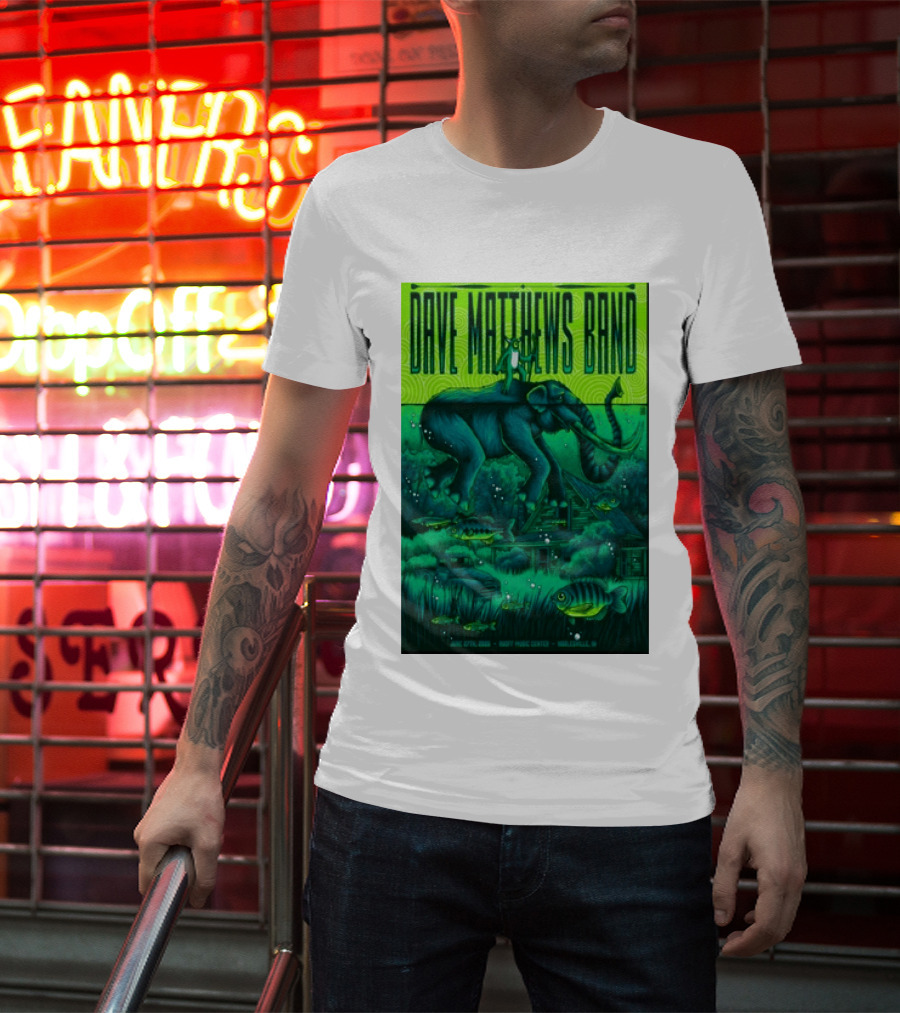 Dave Matthews Band Noblesville IN June 27 2026 Frog Elephant Lillypad Dreamscape T-Shirt