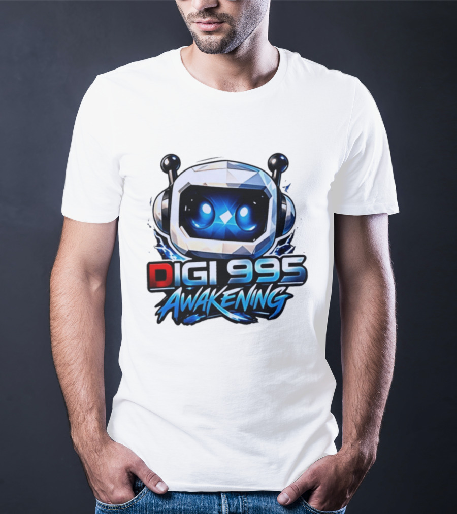 Digi 995 Awakening Robot Gaming Blue Eyes Technology T-Shirt