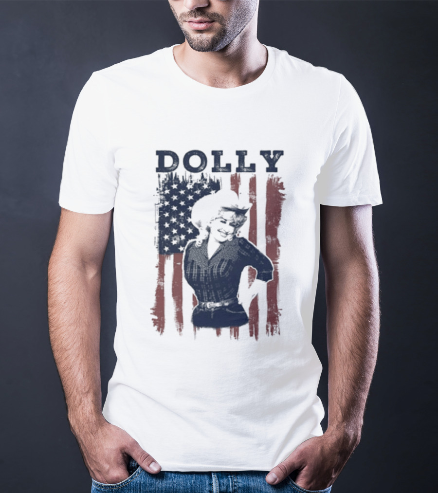 Dolly Parton American Flag Patriotic T-Shirt