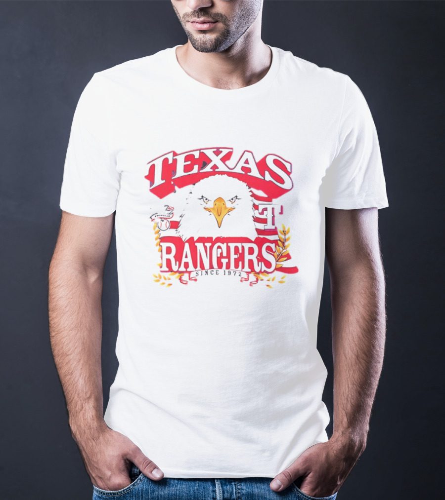 Texas Rangers Eagle American Flag Since 1972 T-Shirt