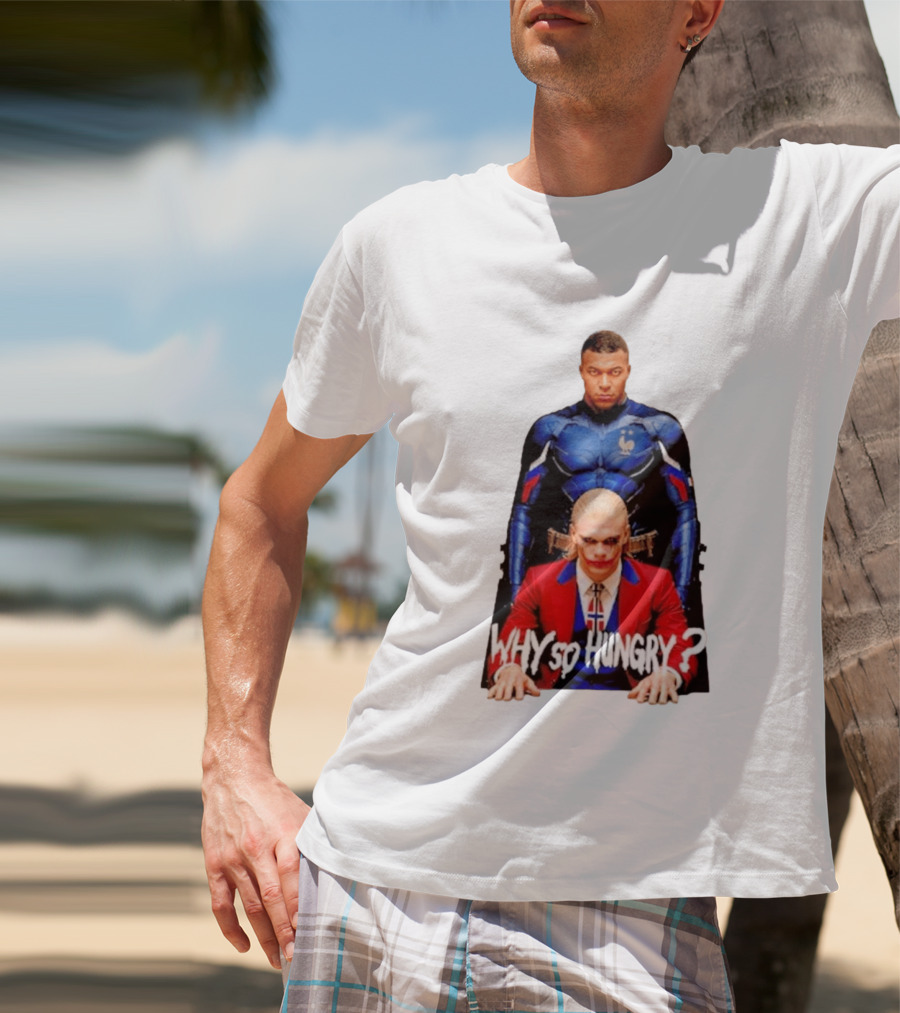 Kylian Mbappé Erling Haaland The Dark Knight Why So Hungry Joker T-Shirt
