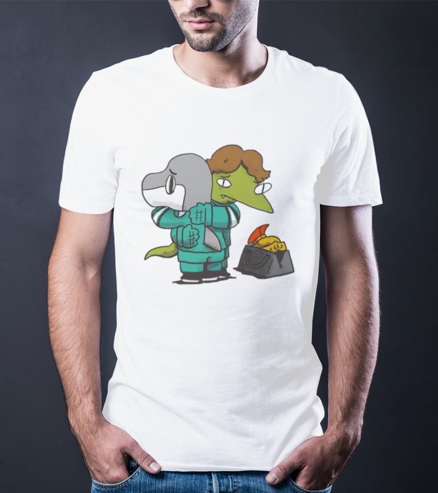 Macklin Celebrini San Jose Sharks NHL Hugging Hockey Characters T-Shirt
