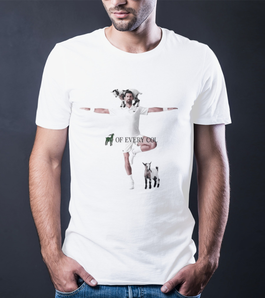Novak Djokovic Goat Warrior On Every Court T-Shirt