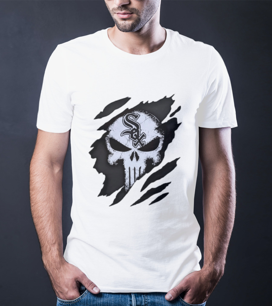Chicago White Sox Punisher Skull Mashup T-Shirt