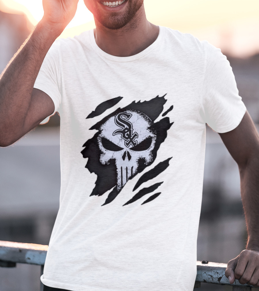 Chicago White Sox Punisher Skull Mashup T-Shirt