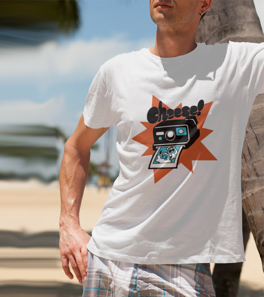 Skid And Pump Cheese Polaroid Spooky Month Camera T-Shirt