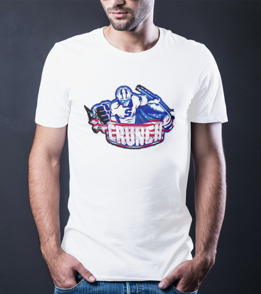Syracuse Crunch Superhero Logo Stars And Stripes T-Shirt