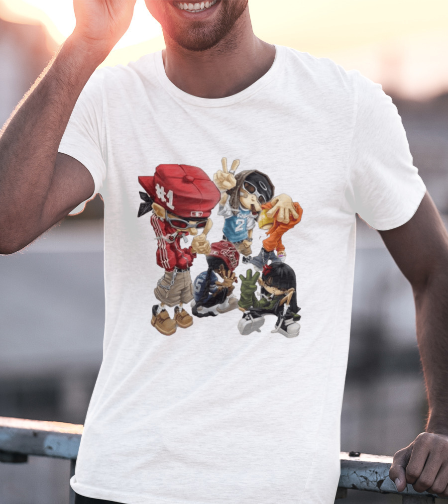 #1 Two Five Hip Hop Street Culture Characters Fashion T-Shirt
