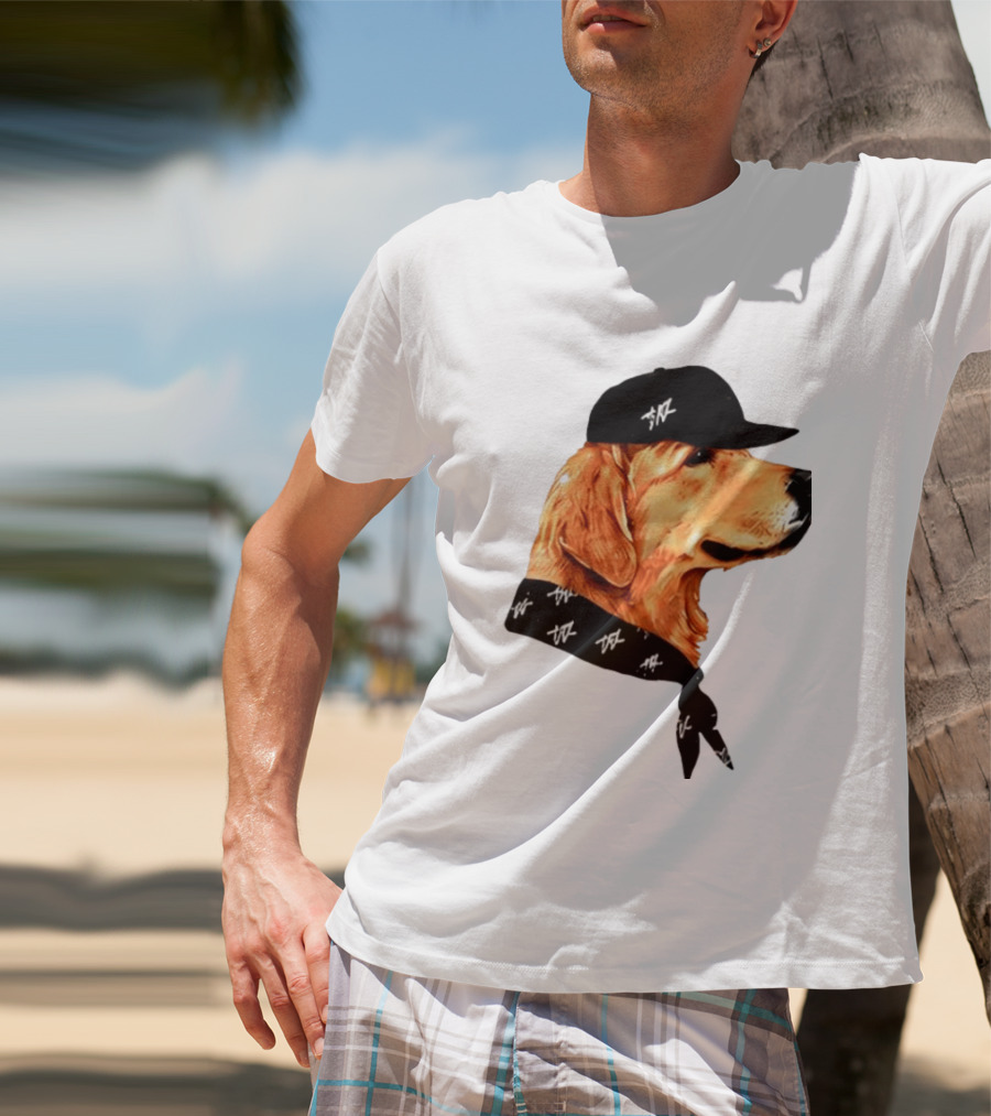 Ashton Kutcher Good Boy Dog Cap Bandana T-Shirt