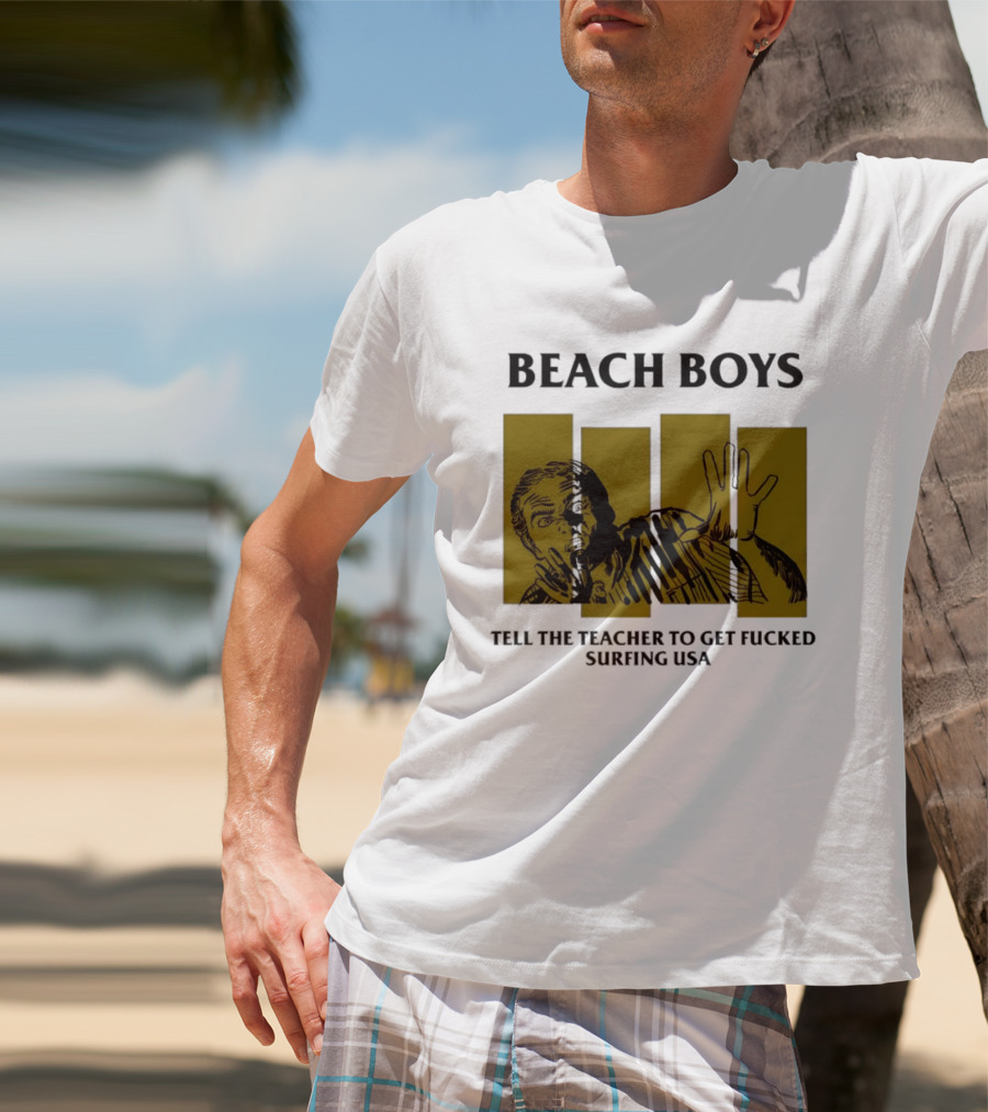 Beach Boys Tell The Teacher To Get Fucked Surfing USA Vintage Comic T-Shirt