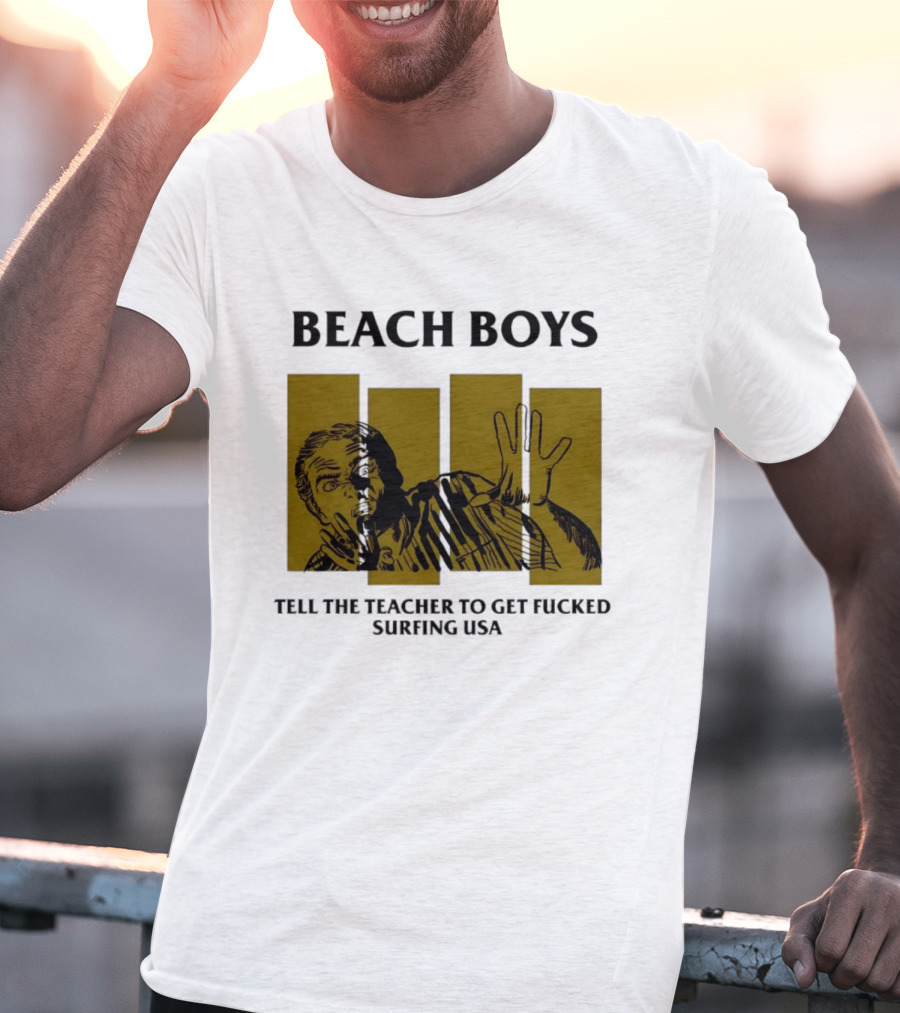 Beach Boys Tell The Teacher To Get Fucked Surfing USA Vintage Comic T-Shirt