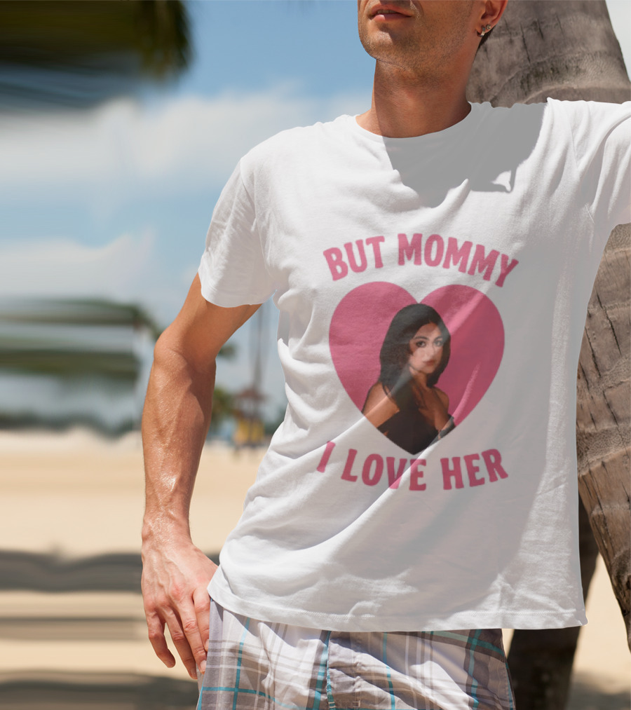 But Mommy I Love Her Pink Heart Design With Mika Abdalla Image T-Shirt