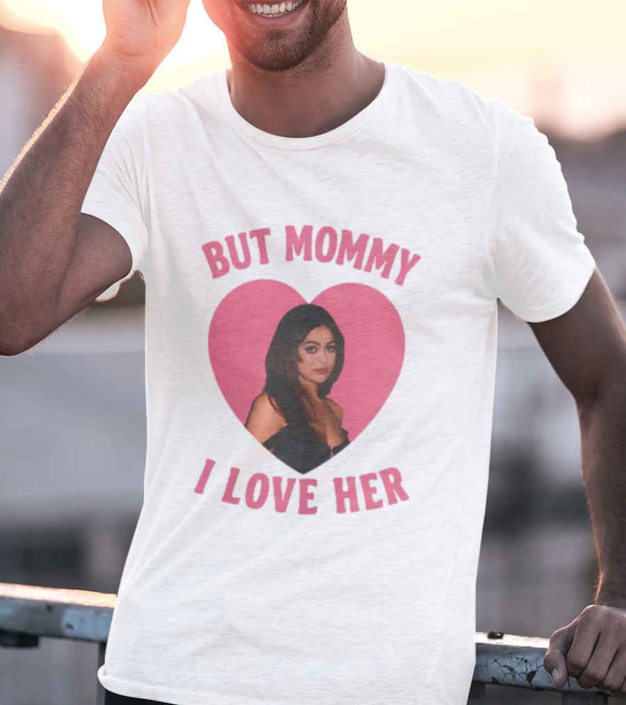 But Mommy I Love Her Pink Heart Design With Mika Abdalla Image T-Shirt