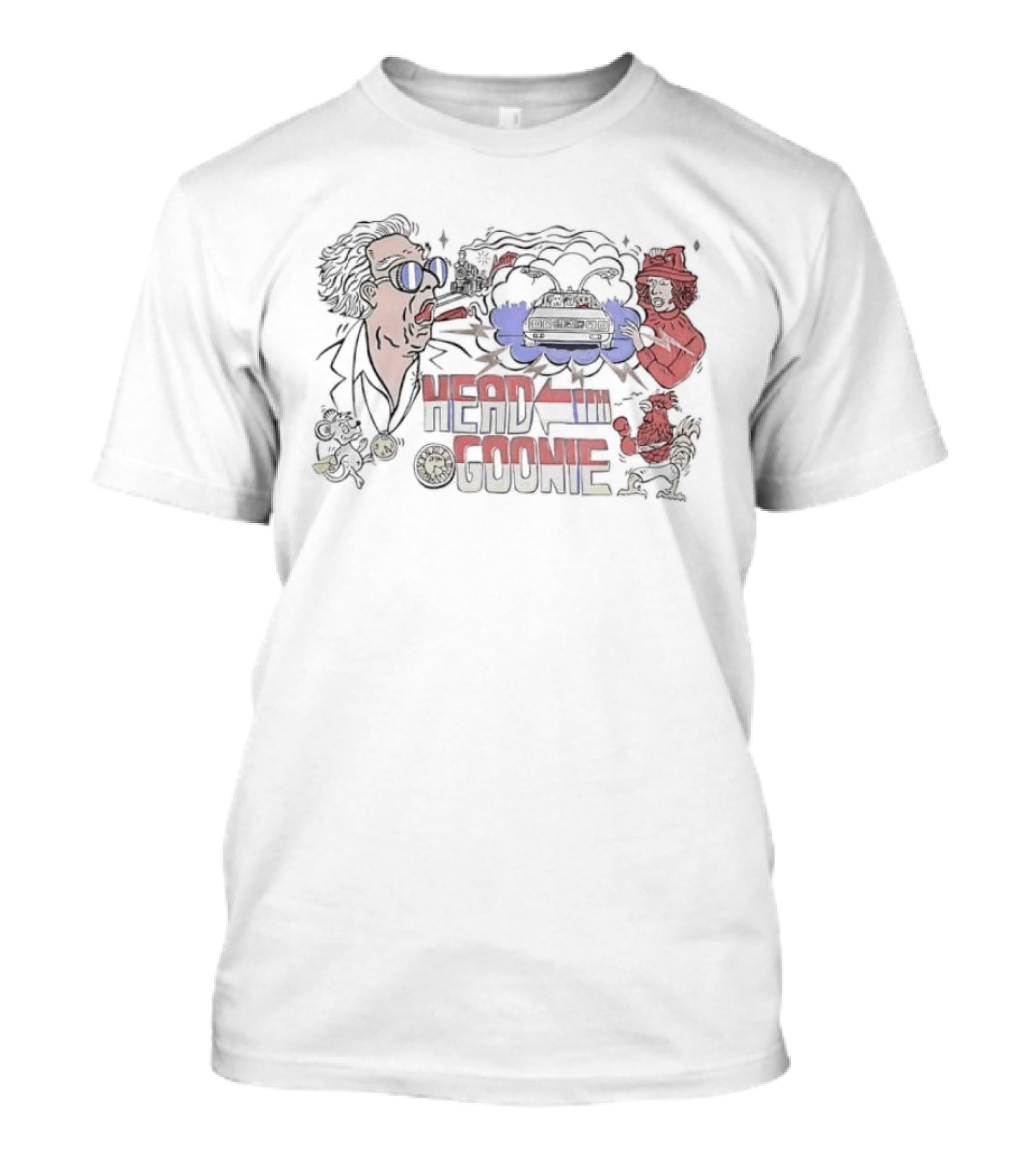Doc Brown Marty McFly Back To The Future Head Goonie T-Shirt