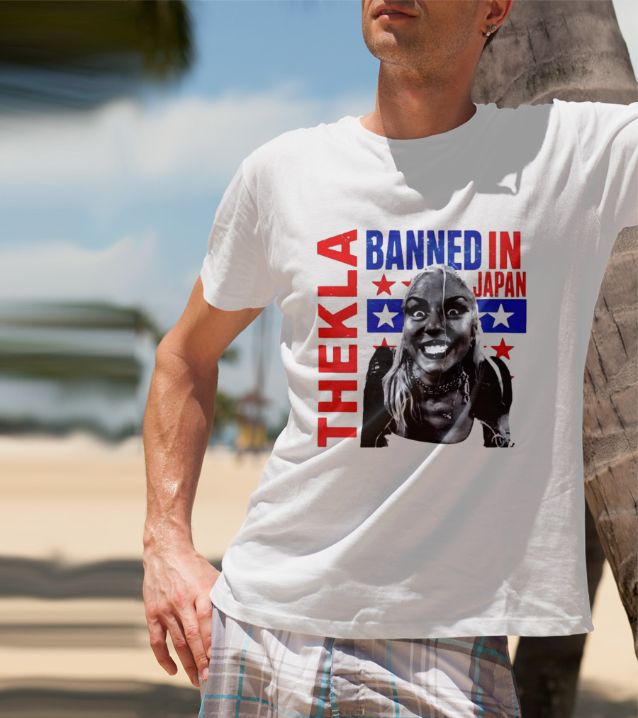 Thekla Banned In Japan Bold Red Blue Stars T-Shirt