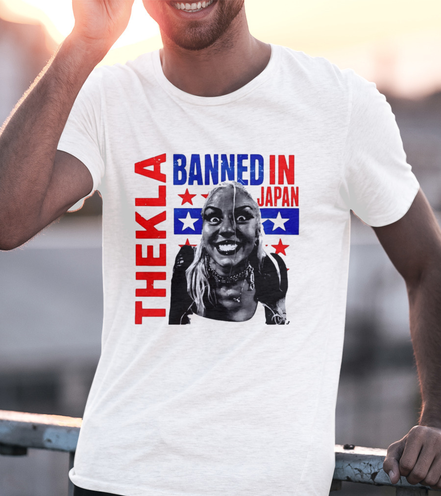Thekla Banned In Japan Bold Red Blue Stars T-Shirt