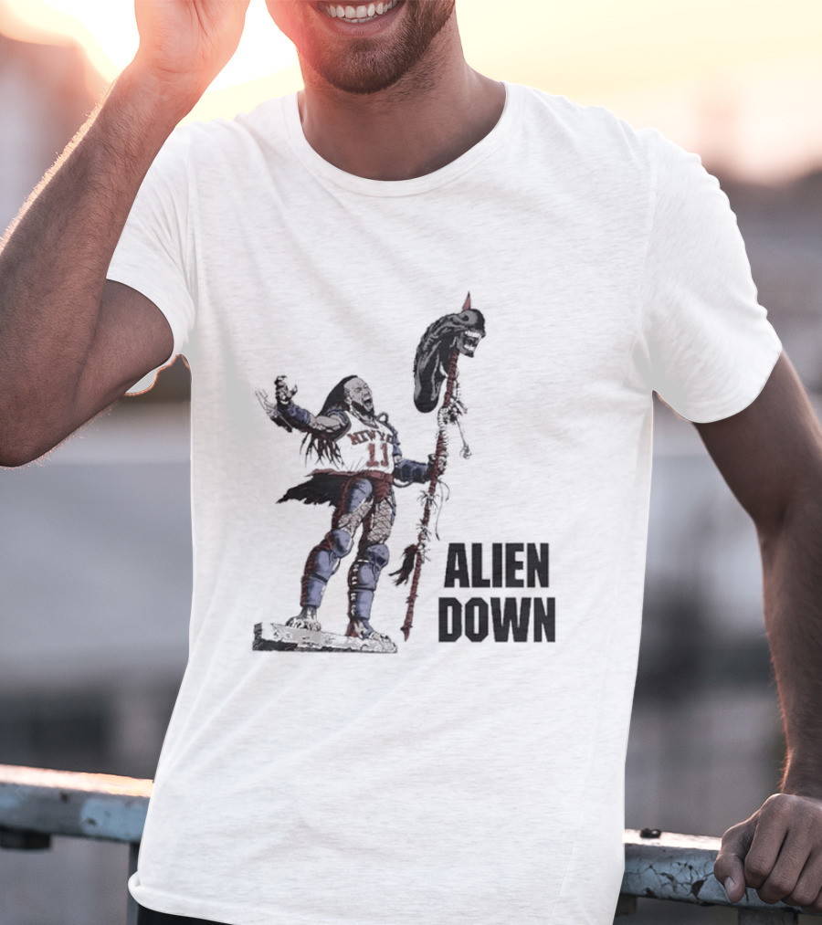 Jalen Brunson Alien Down Knicks Beat Spurs T-Shirt