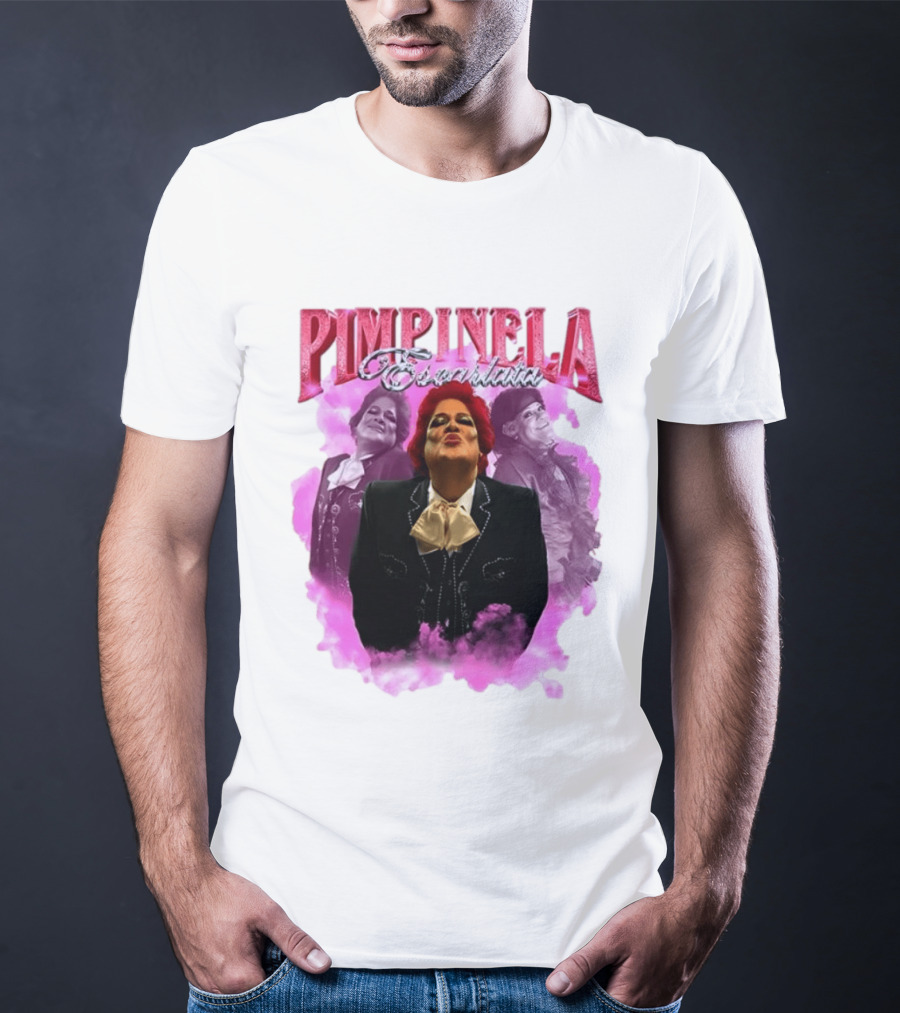 Pimpinela Escarlata Kissing Pose With Pink Smoke Backdrop T-Shirt