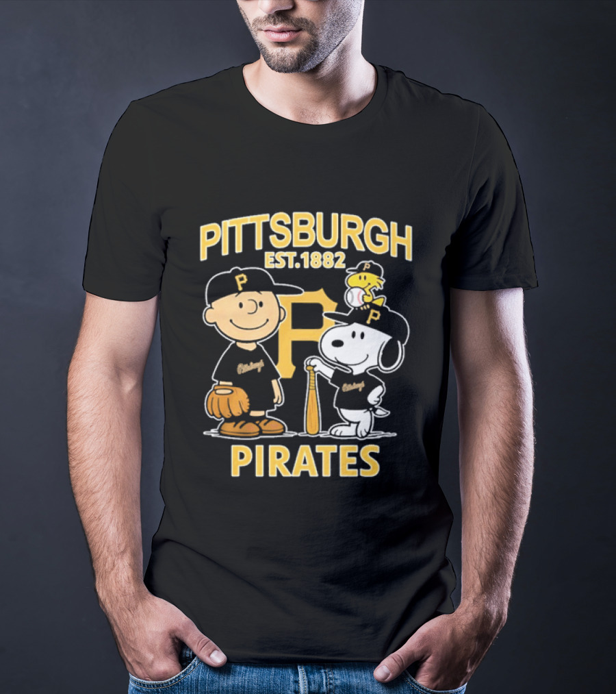 Pittsburgh Pirates EST 1882 Snoopy Characters Baseball Fan Merch T-Shirt