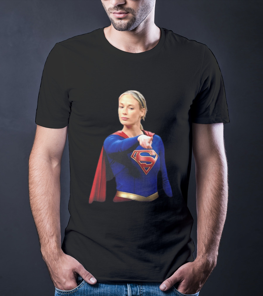 Supergirl Sophie Cunningham Pointing Indiana Fever WNBA T-Shirt