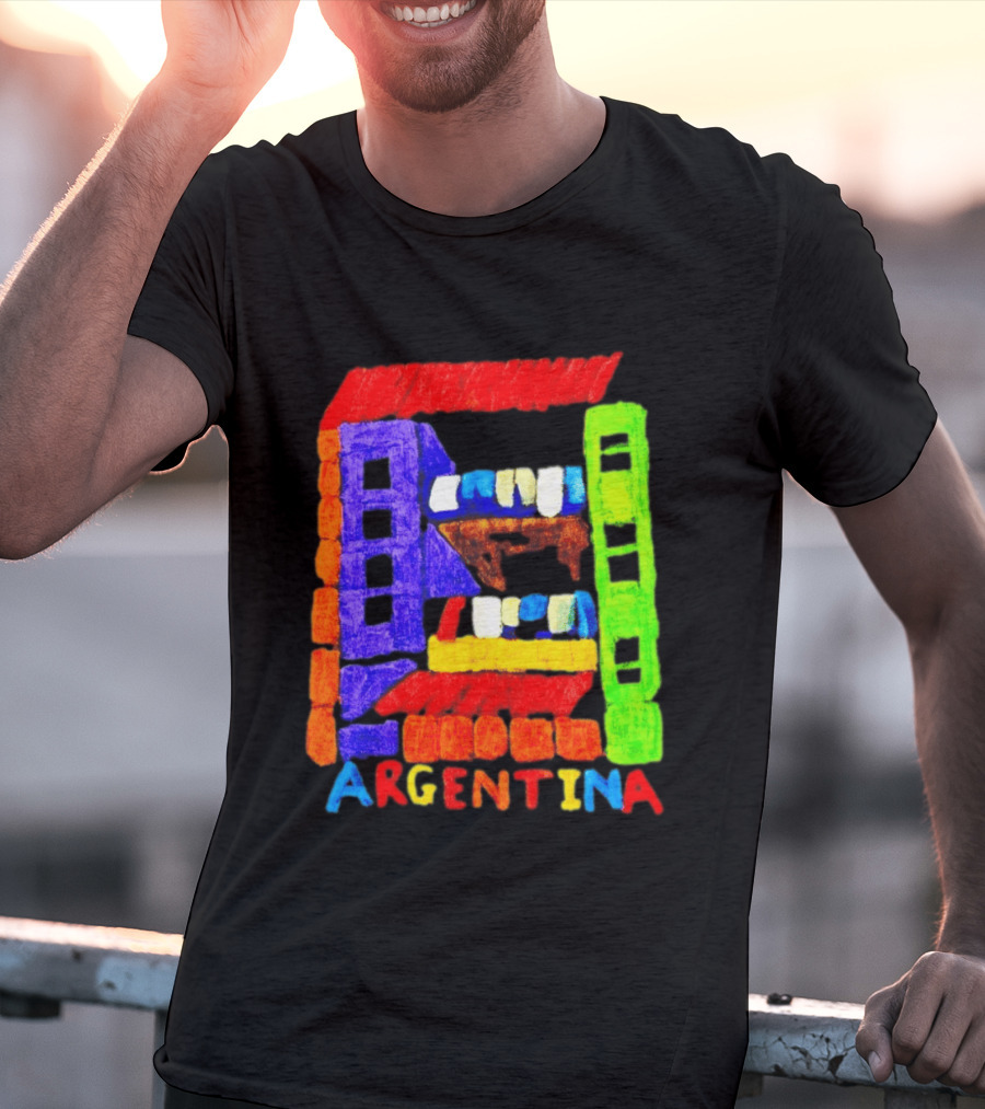 Celebrate Argentina Painted Colorful Urban Architecture T-Shirt