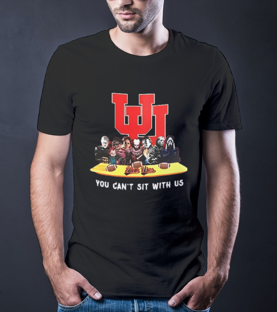 Utah Utes Halloween 2025 Horror Characters You Can't Sit With Us T-Shirt