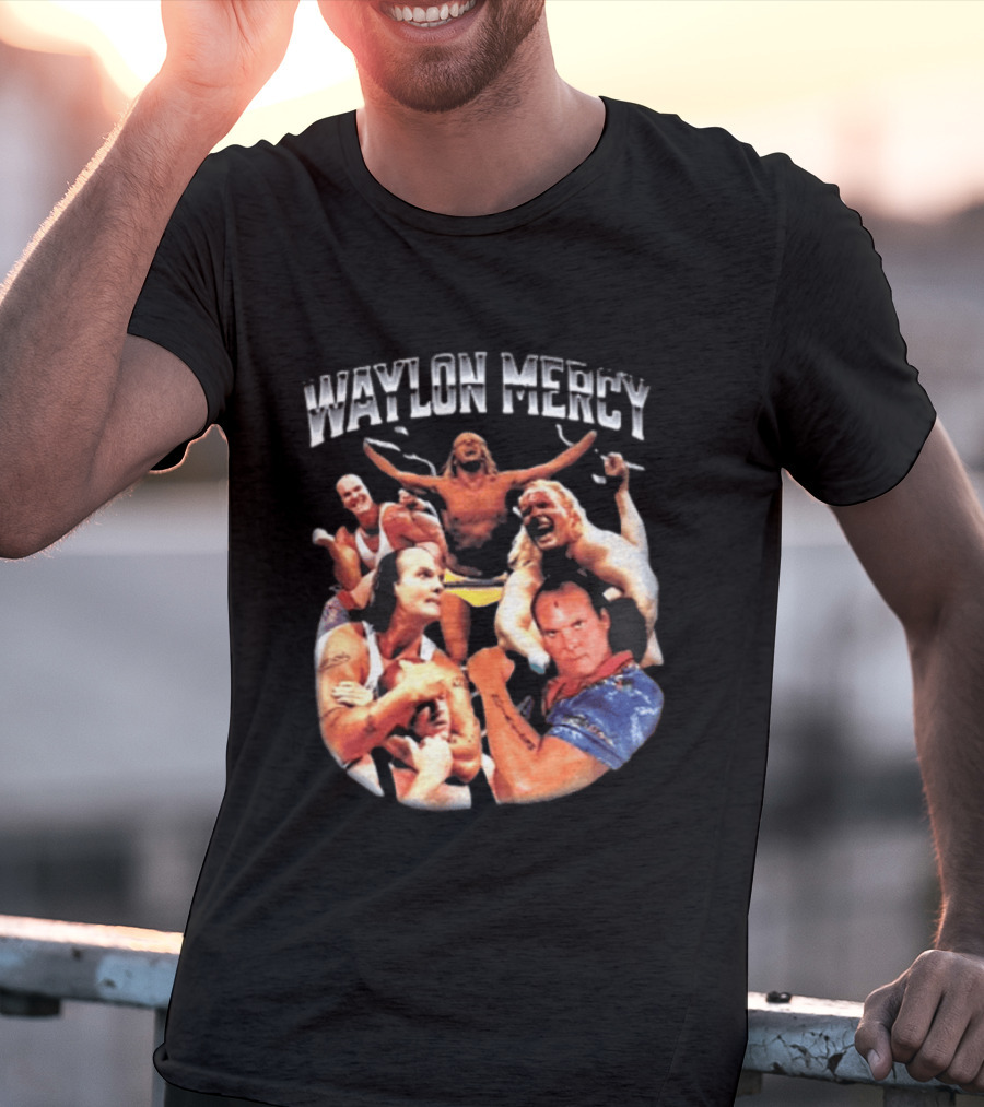 Waylon Mercy WWE Retro Wrestling Kevin Owens Collage T-Shirt