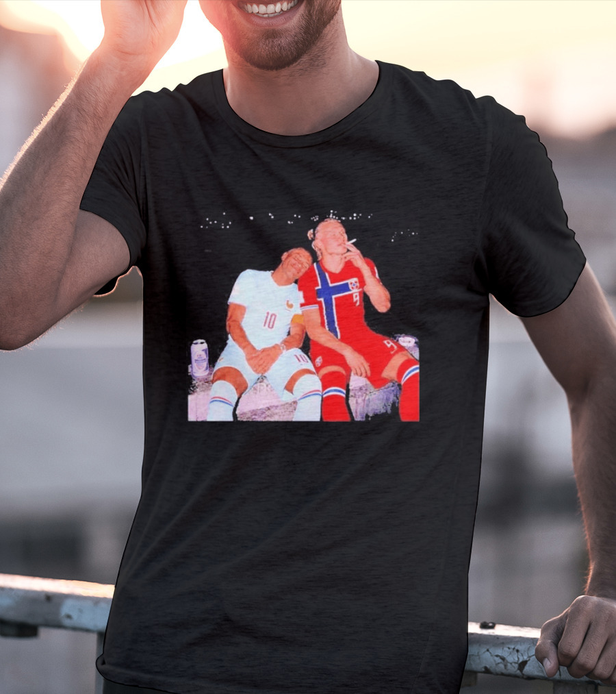 Kylian Mbappé France 10 Erling Haaland Norway 9 Soccer Friendship Fan T-Shirt