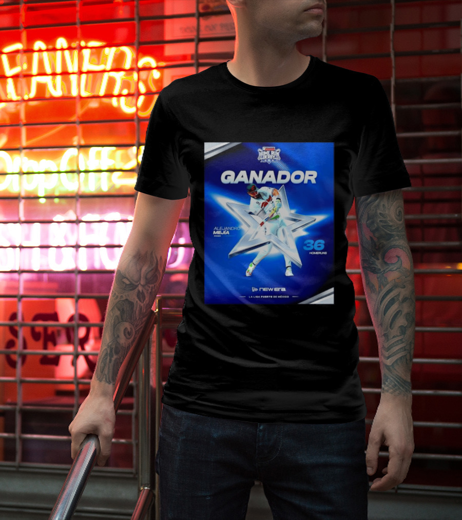 Ganador Alejandro Mejía Home Run Derby 36 Homeruns La Liga Fuerte De México T-Shirt