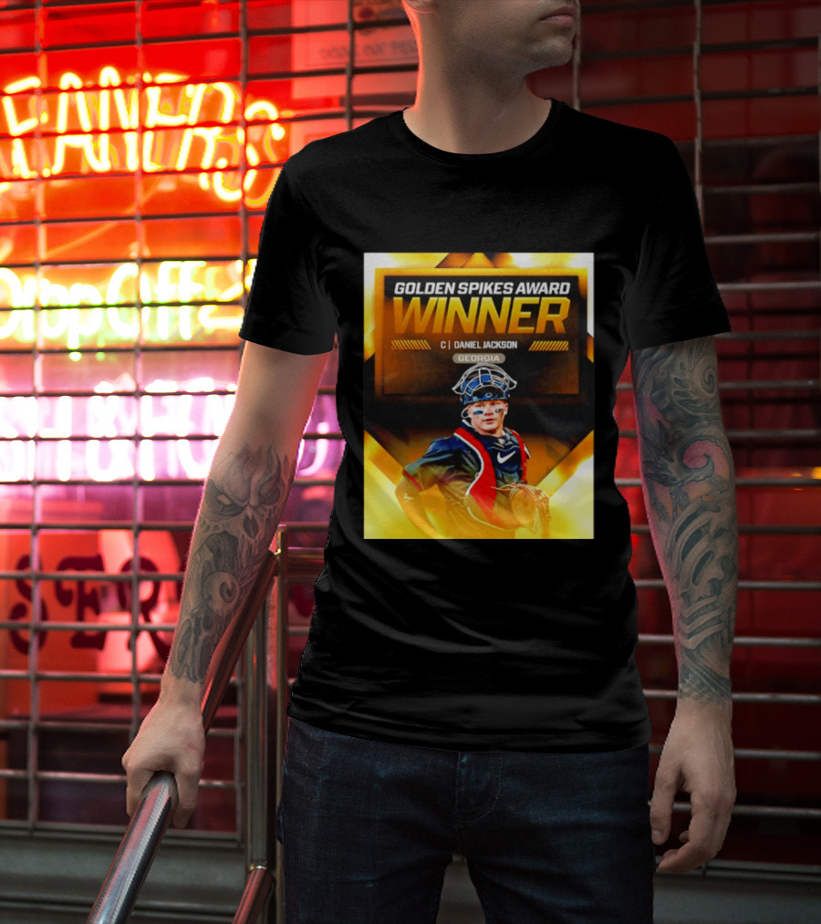 Golden Spikes Award Winner Daniel Jackson Georgia Catcher T-Shirt