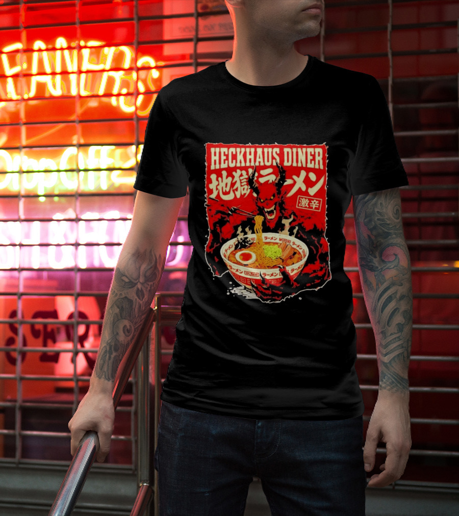 Heckhaus Diner Hell Ramen Devil Spicy Challenge T-Shirt