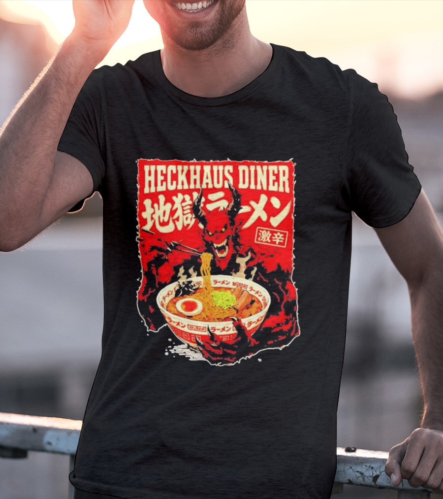 Heckhaus Diner Hell Ramen Devil Spicy Challenge T-Shirt