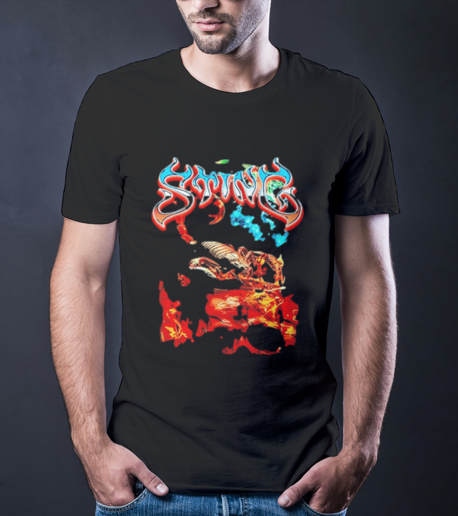 Sting Scorpion Skull Flaming Space T-Shirt