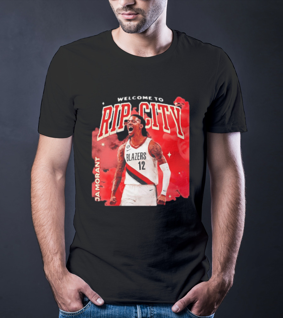 Ja Morant Welcome To Rip City Portland Trail Blazers Blazing Energy T-Shirt