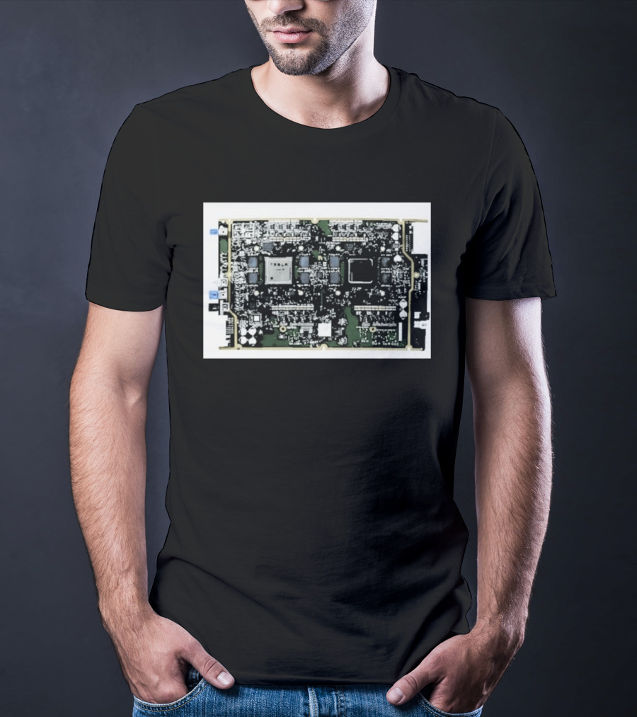 Tesla HW4 Brain Circuit Board Computer Chip Technology T-Shirt