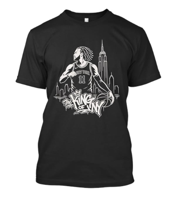 Jalen Brunson 11 New York Knicks The King Of NY Skyline Basketball T-Shirt