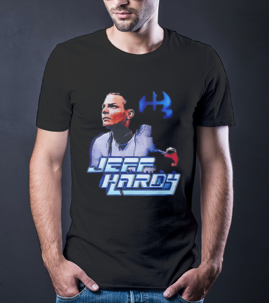 Jeff Hardy WWE Superstar Blue And Red T-Shirt